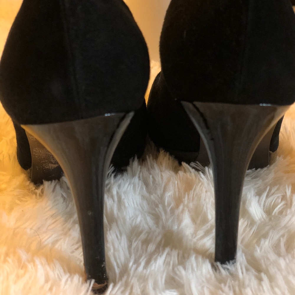 Stuart Weitzman Suede Open Toed Pumps - image 4